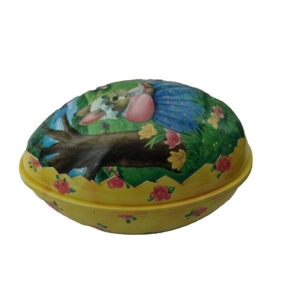 Ullman Co. Bunny Family Egg Container Easter Decor Spring Yellow - Picture 5 of 8